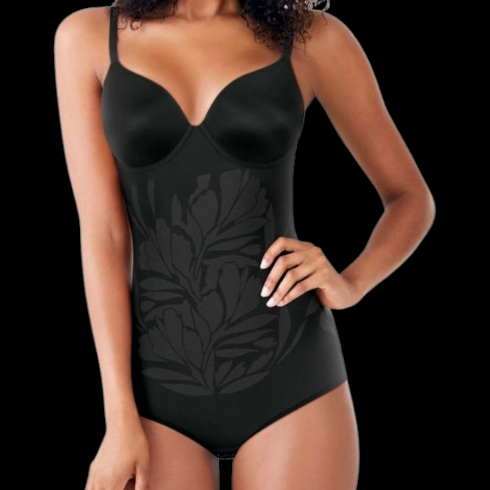 NWT MAIDENFORM ULTRA FIRM CONTROL FITSENSE SHAPING BLACK BODYSUIT SIZE 3X